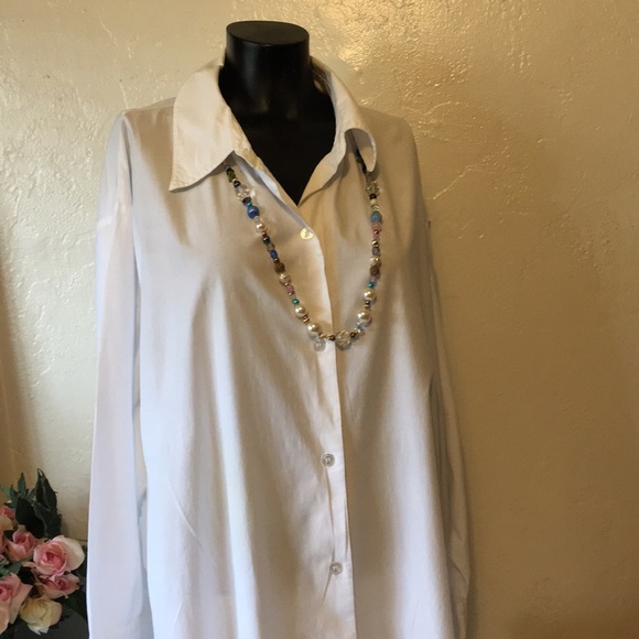 Jesse Sports Long White Button Down Shirt - Picture 2 of 8